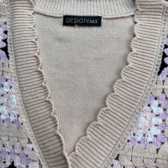 Granny Square Crochet Cardigan Womens M Retro Indie Boho Grandmacore Romantic - Picture 4 of 12